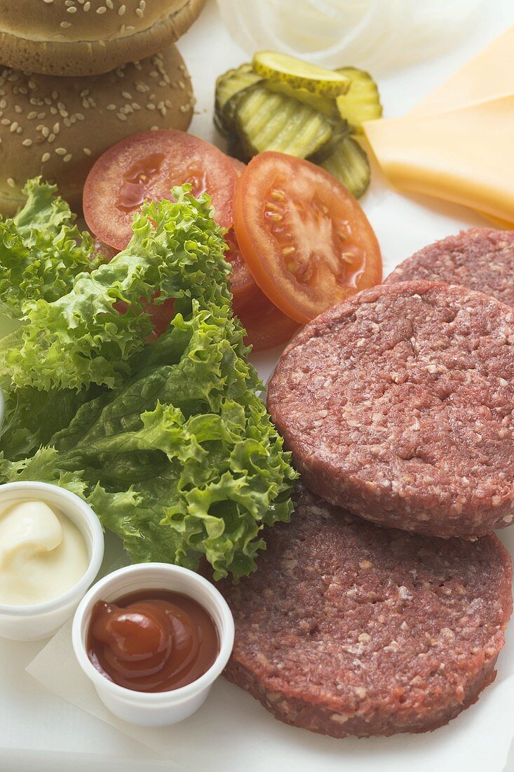 Zutaten für Cheeseburger