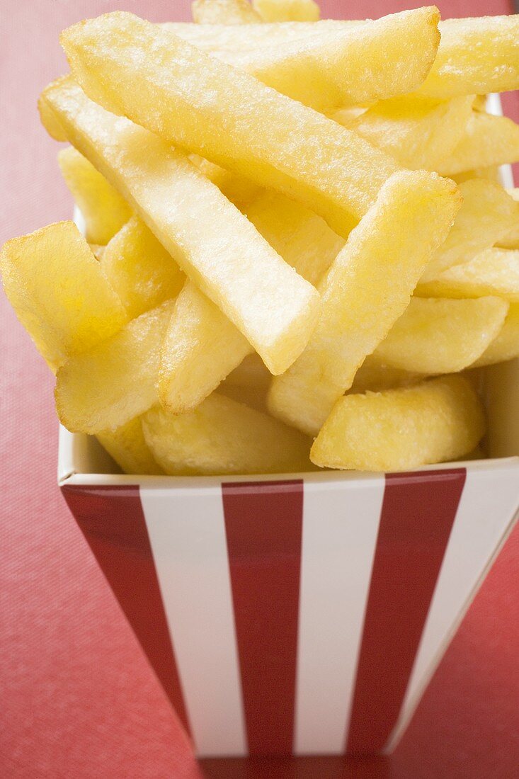 Chips in striped box