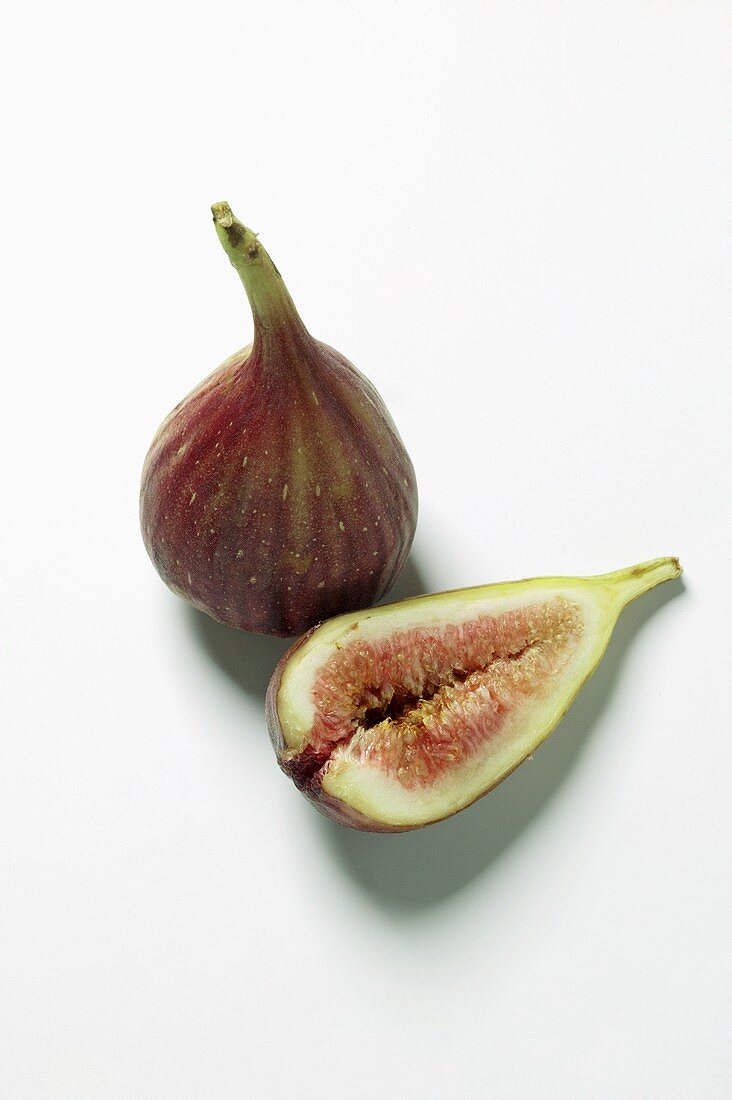 Whole and half fig