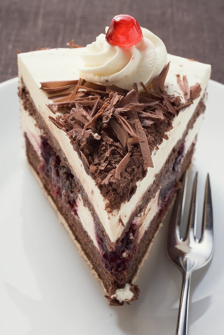 Piece of Black Forest gateau