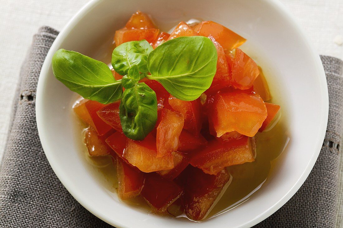 Tomato salad with basil