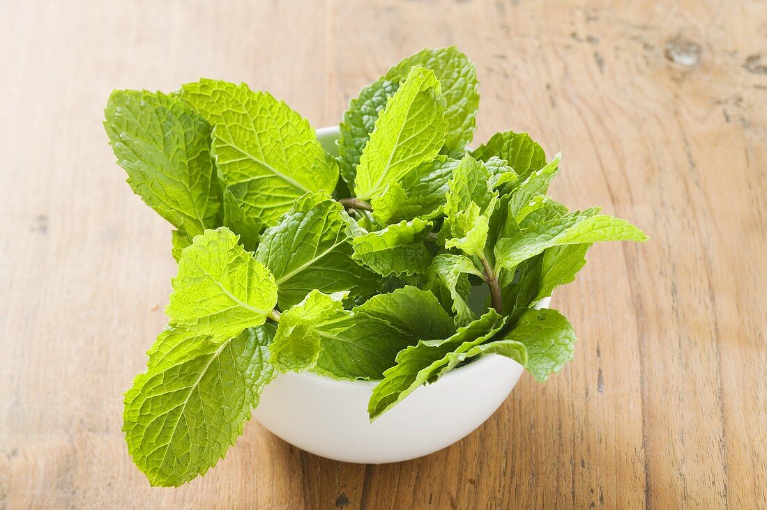 Thai mint in bowl