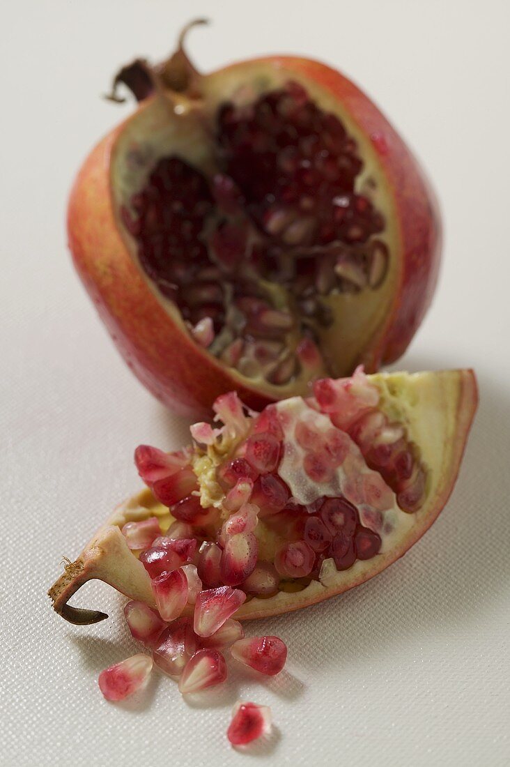 Pomegranate, cut open