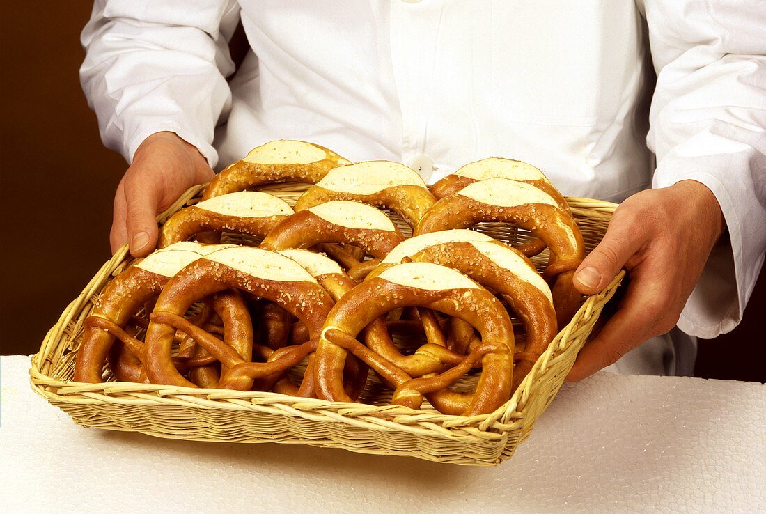 Basket of pretzels