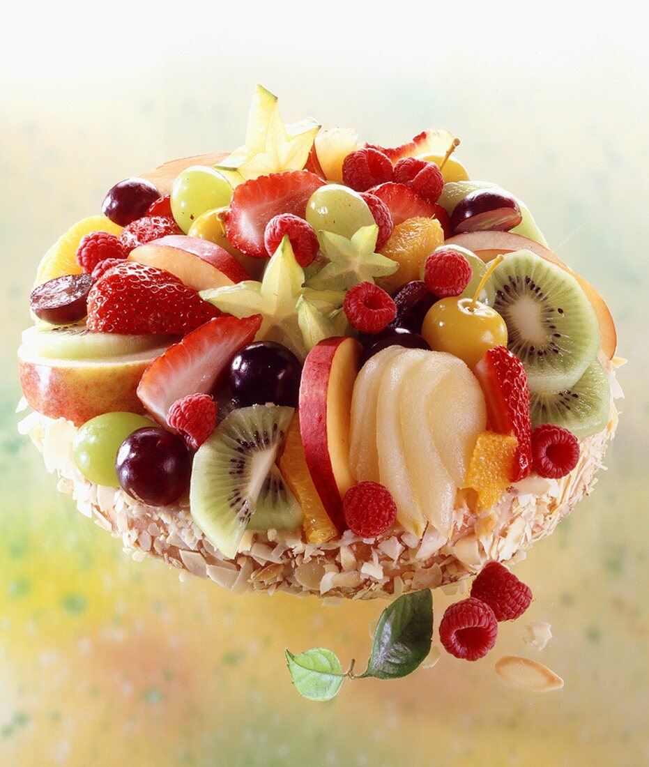 Cake with sumptuous fruit topping