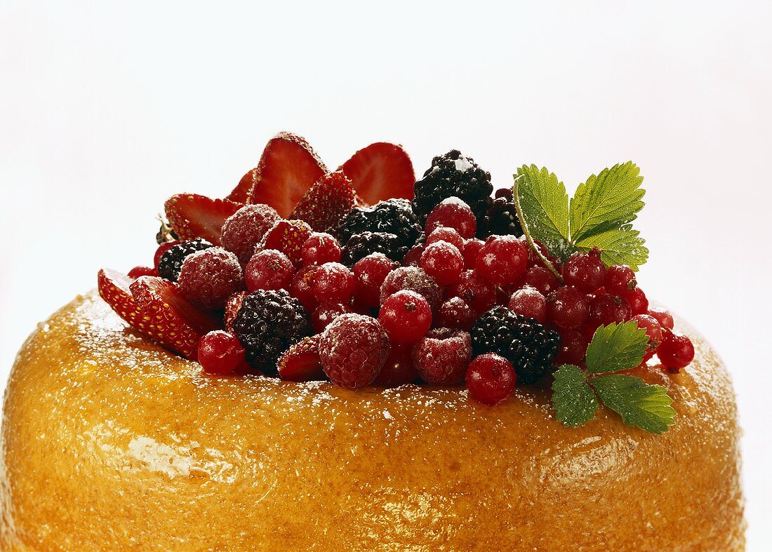 Savarin with assorted berries