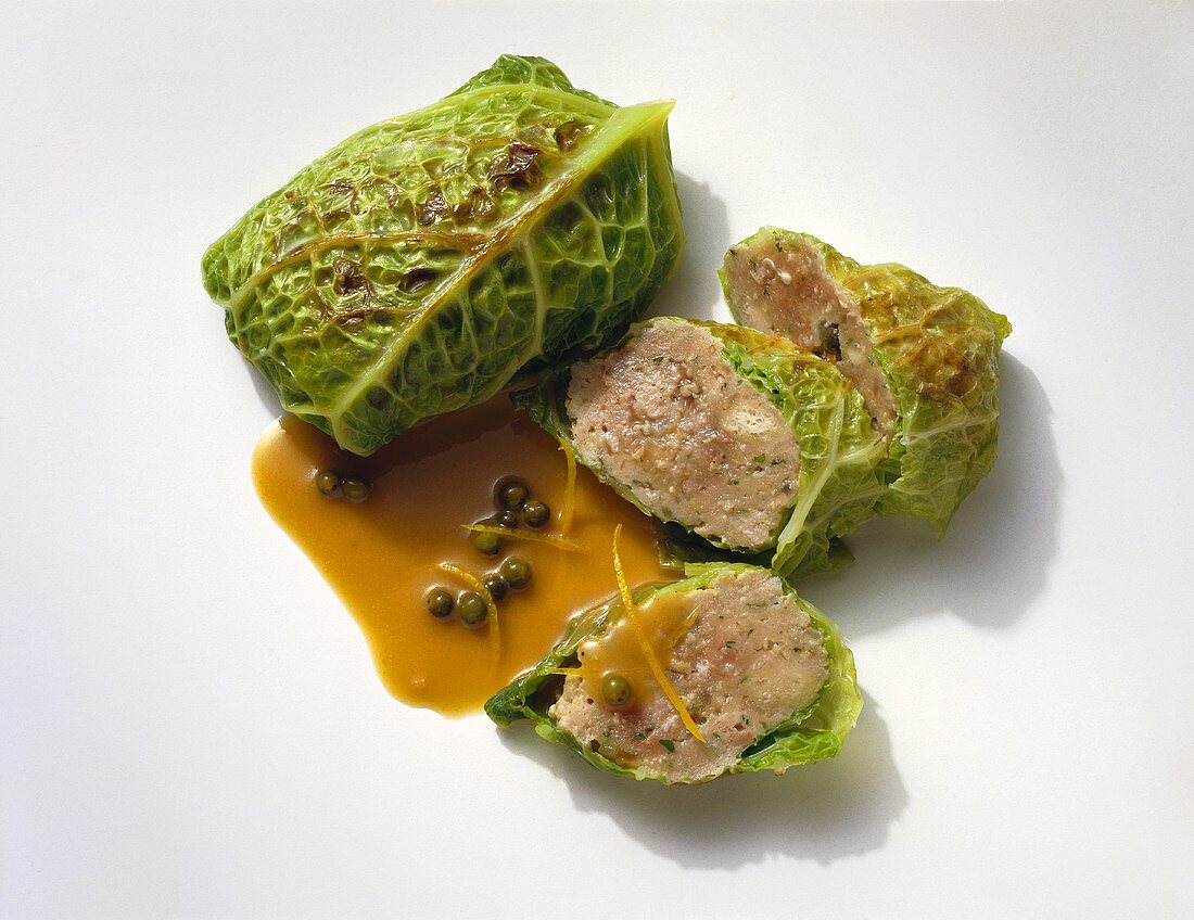Savoy Cabbage Roulades with Ground Meat Filling
