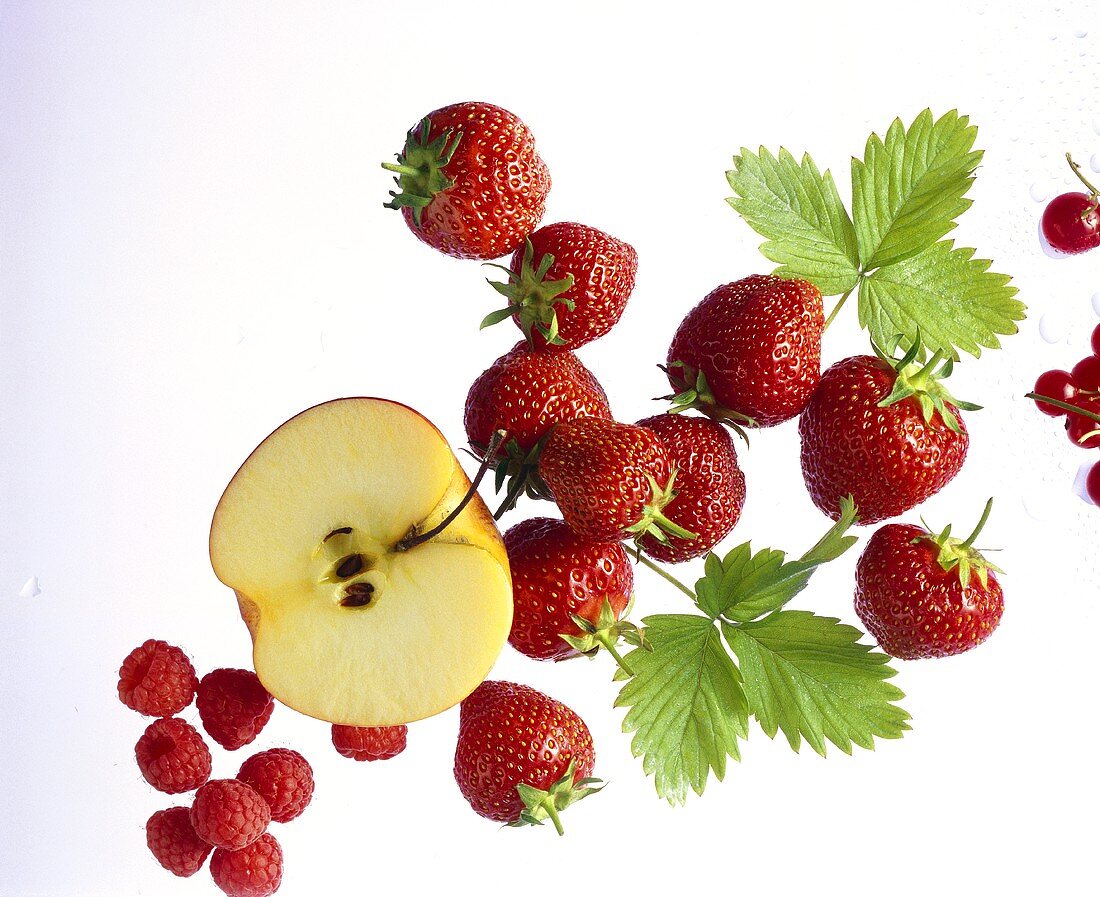 Strawberries; Raspberrys; Currants & Apple