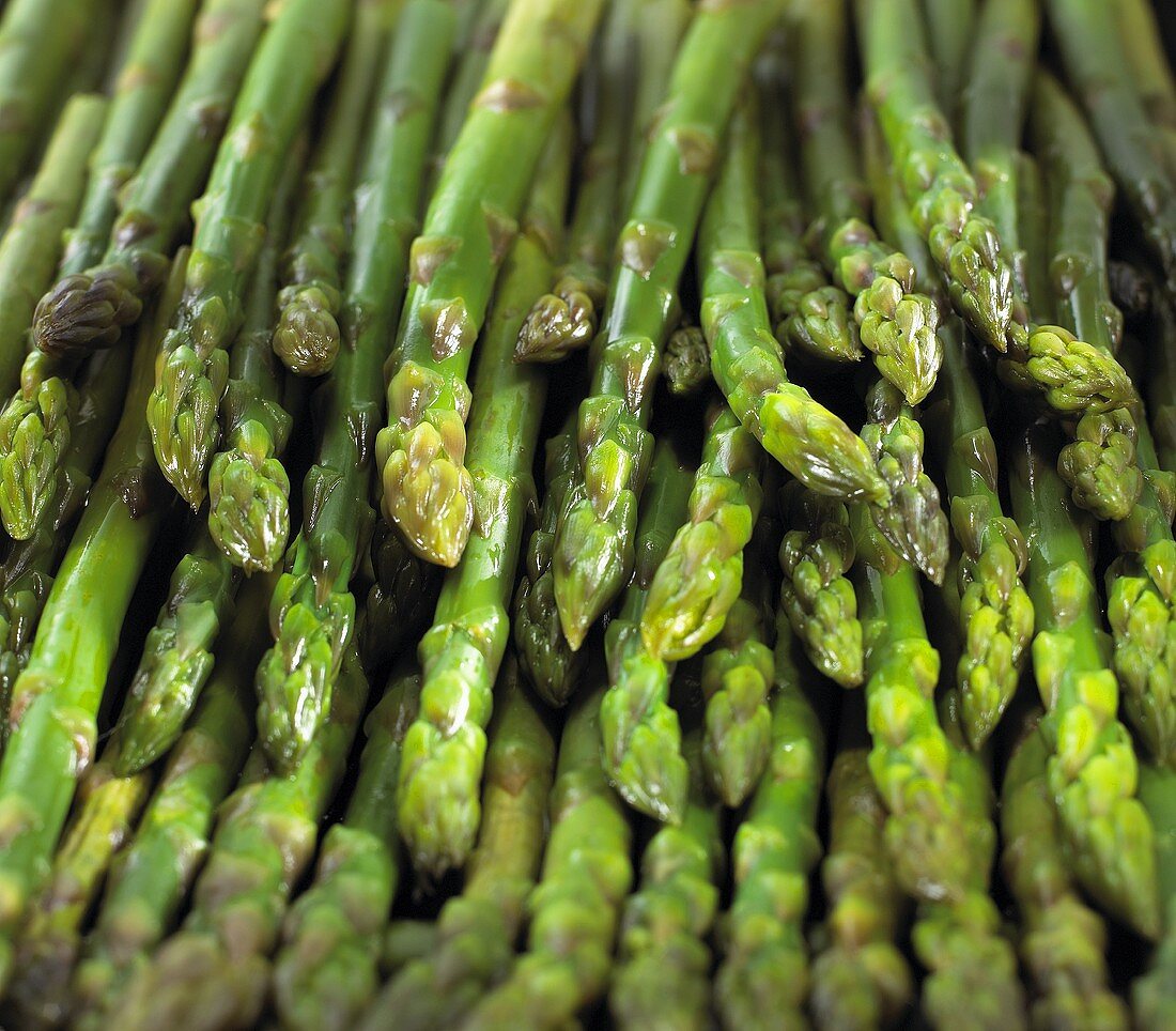 Green asparagus spears (filling the picture)
