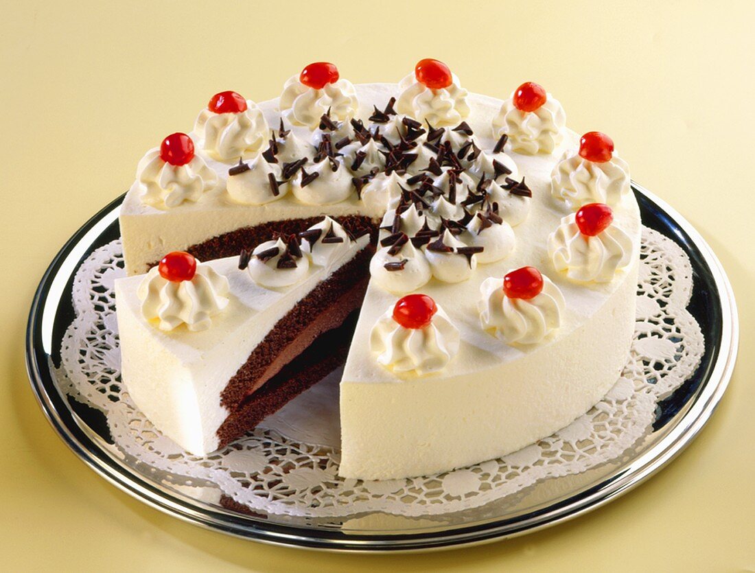 Black Forest cherry gateau