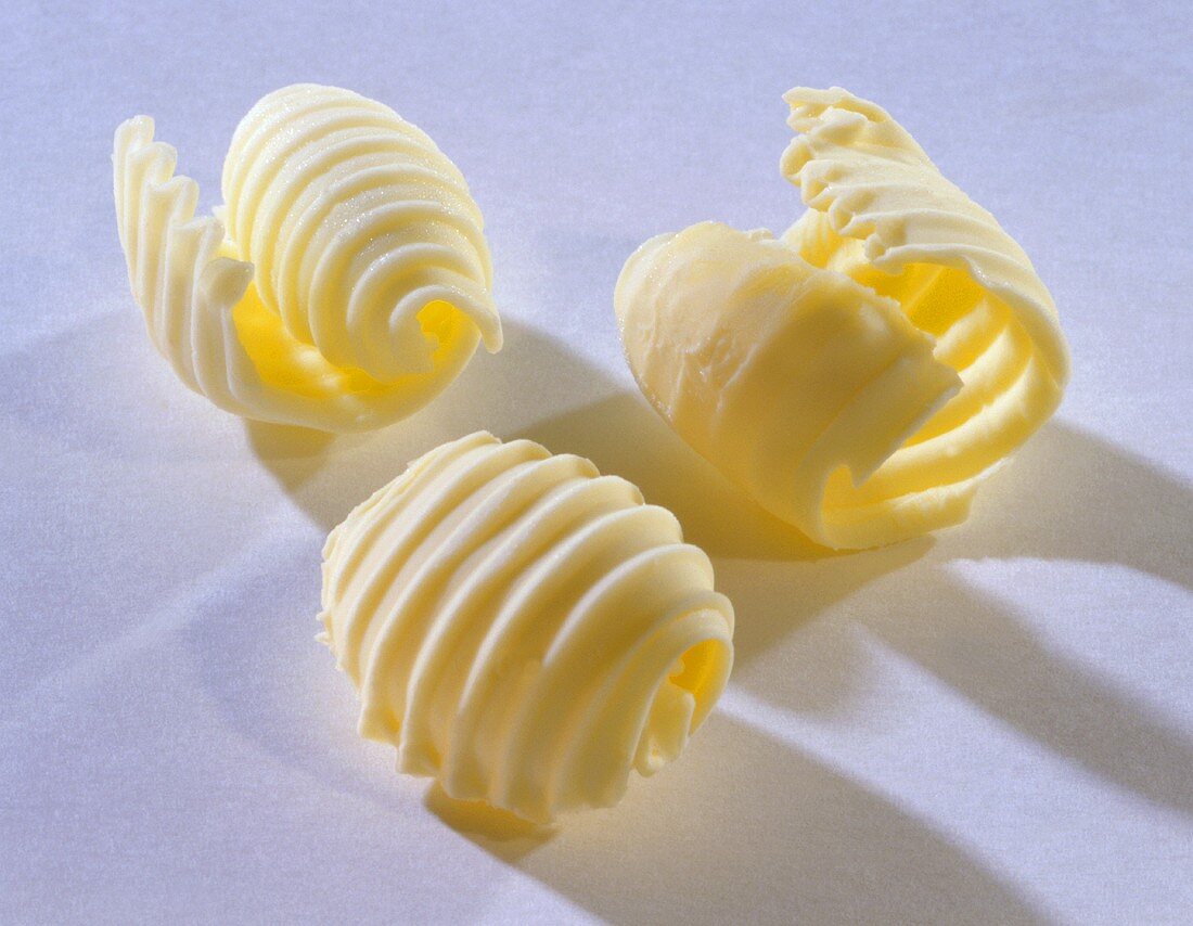 Three butter curls