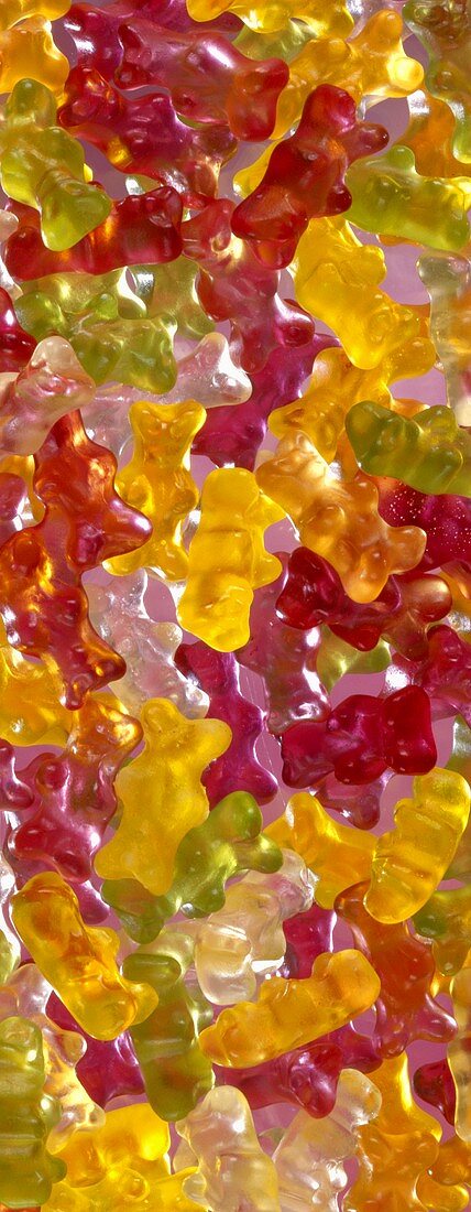 Gummi bears (filling the picture)