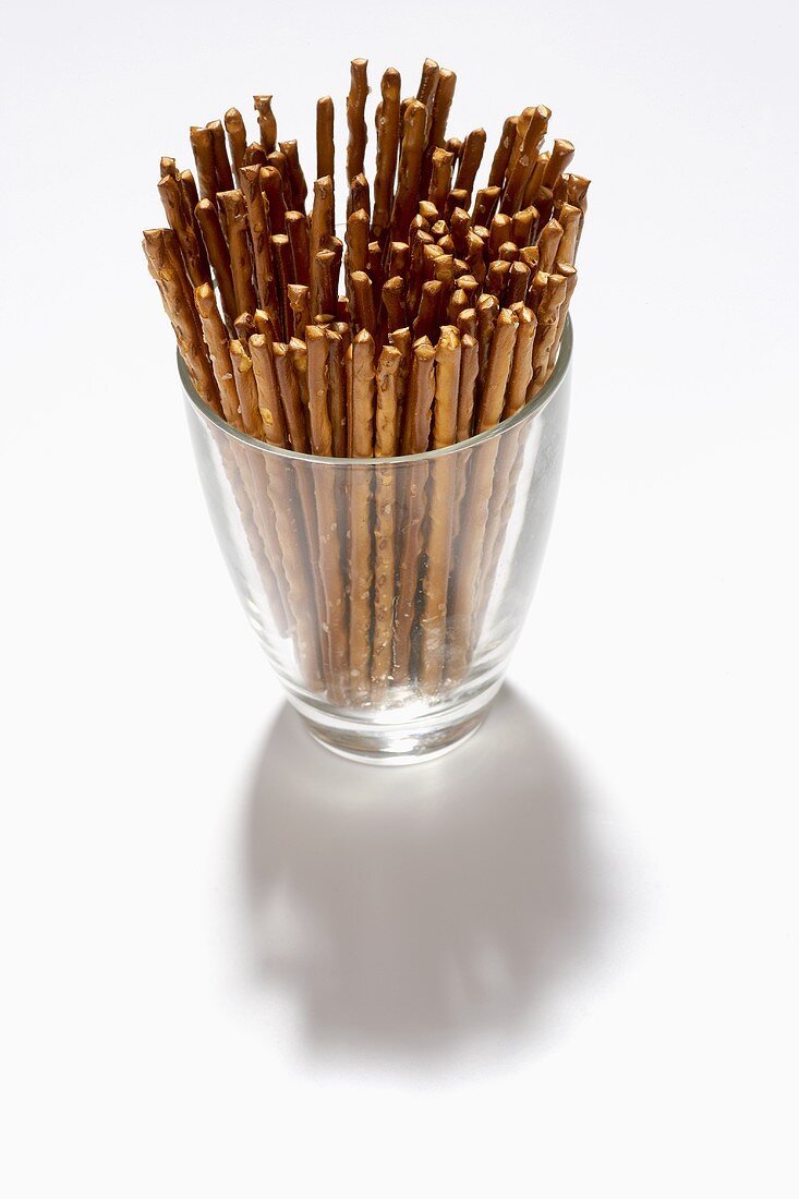 Salted straws in a glass