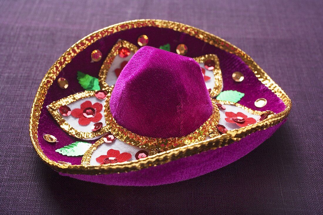 Hat embroidered with sequins