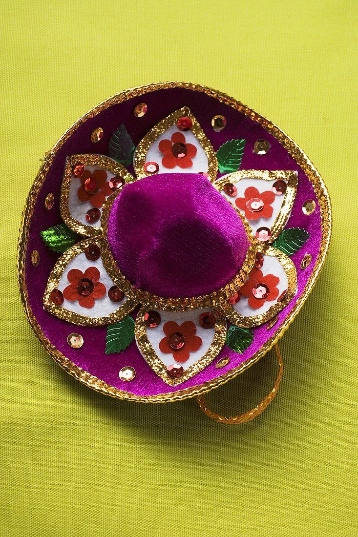 Hat embroidered with sequins
