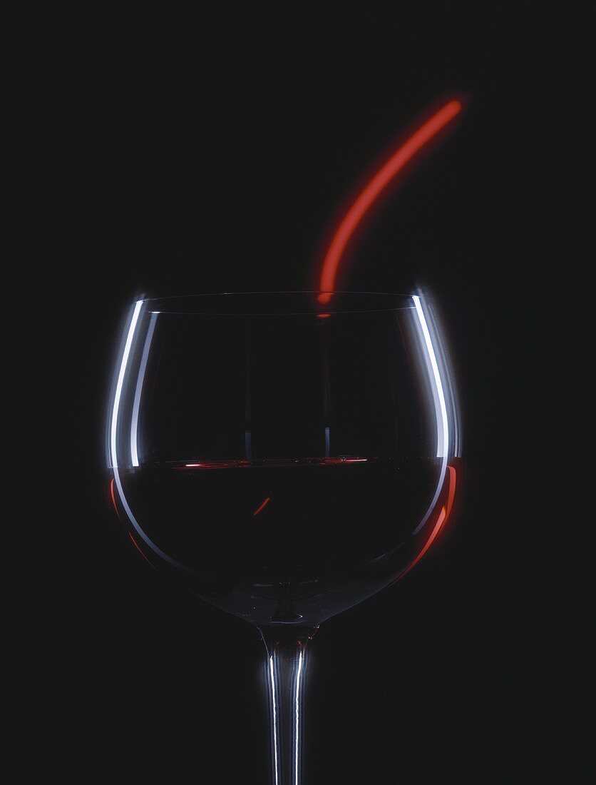 Glass of red wine