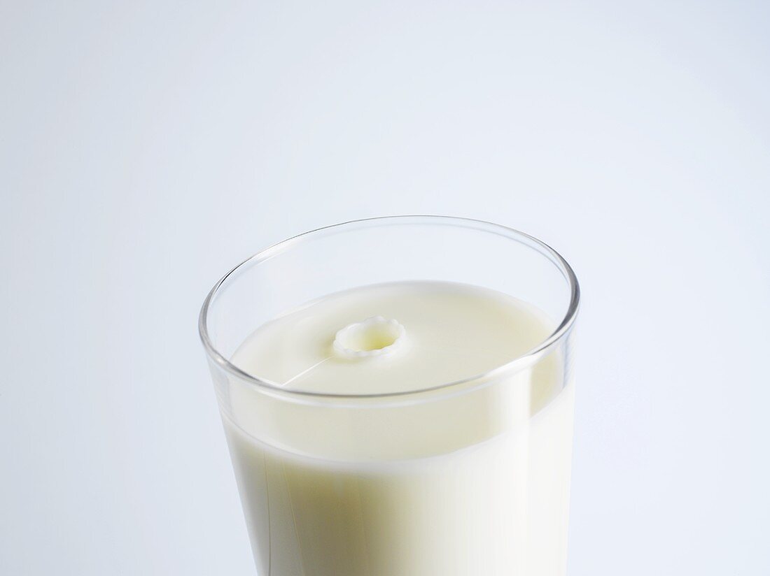 A glass of milk