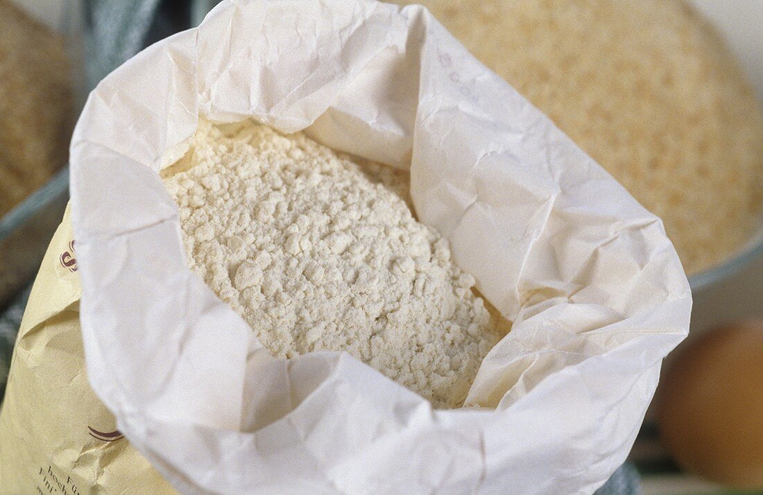 Flour in a paper bag