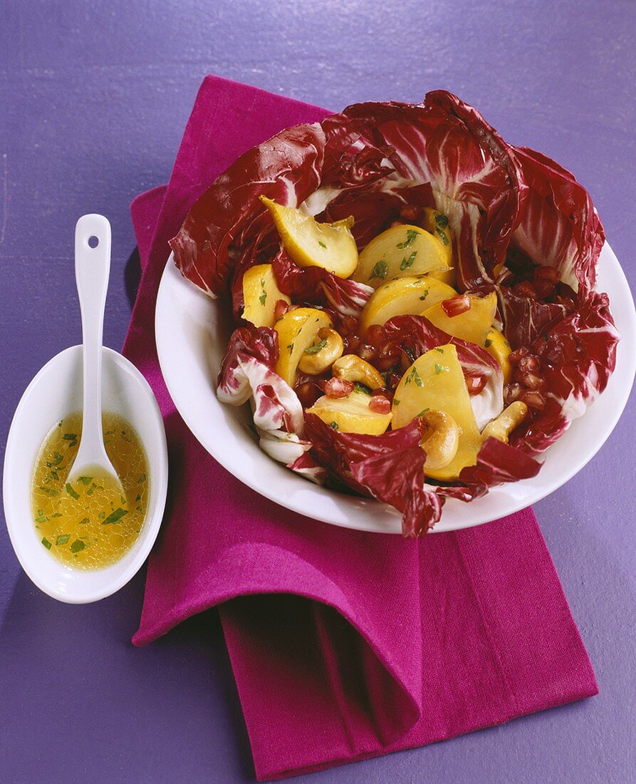 Winter salad: radicchio with swede