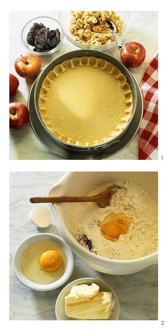 Baking an apple and poppy seed tart for Christmas
