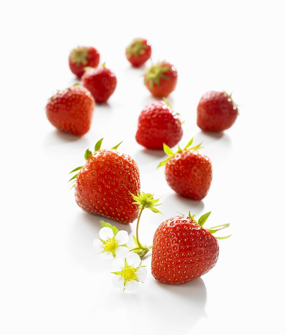 Several strawberries