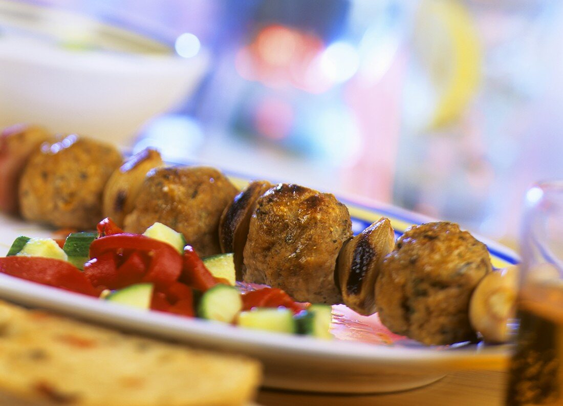 Minced lamb souvlaki (Greece)