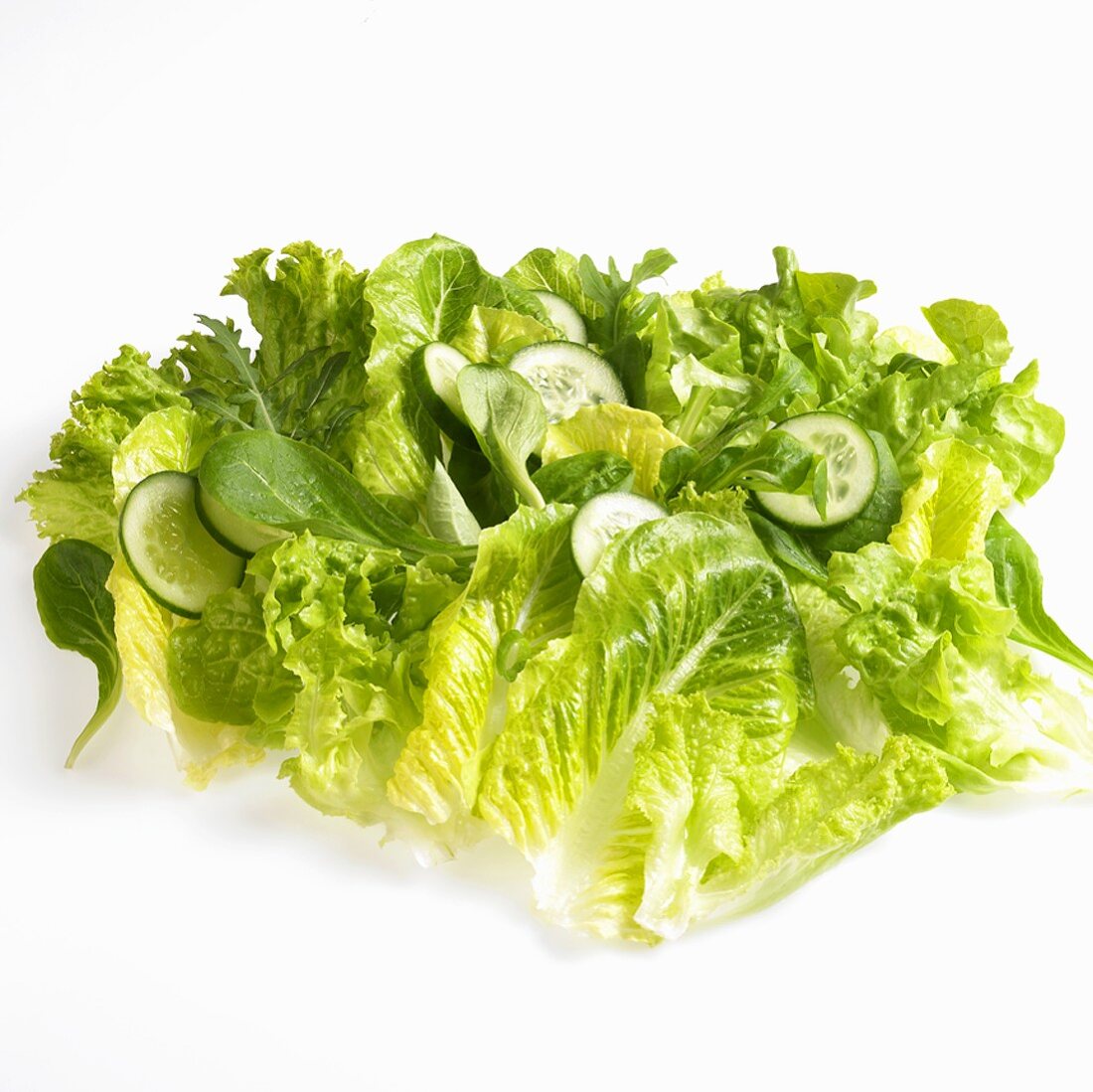 Gemischter grüner Salat mit Gurken