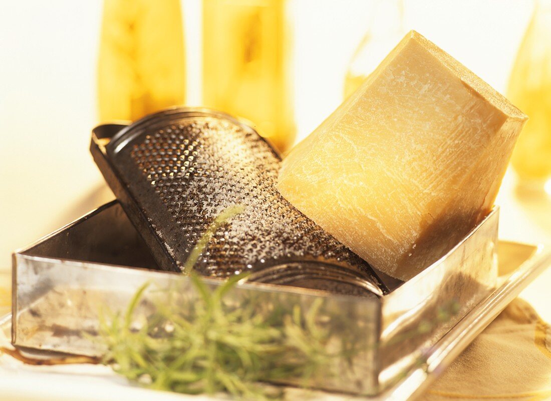 Parmesan with cheese grater