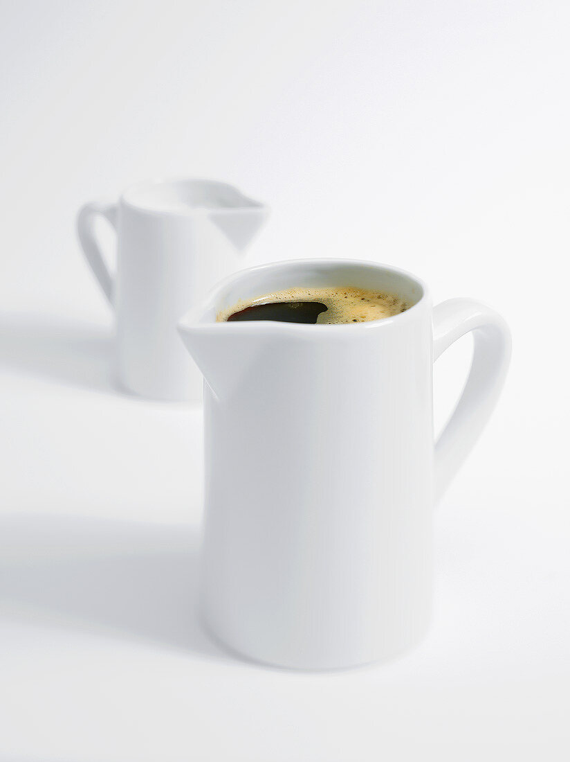 Coffee pot and milk jug