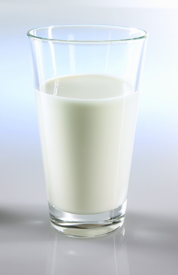 A glass of milk