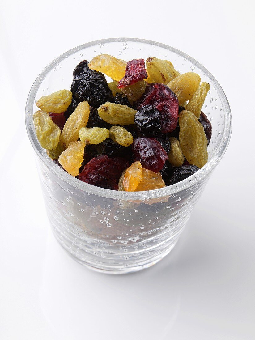 Glass of Mixed Dried Fruit