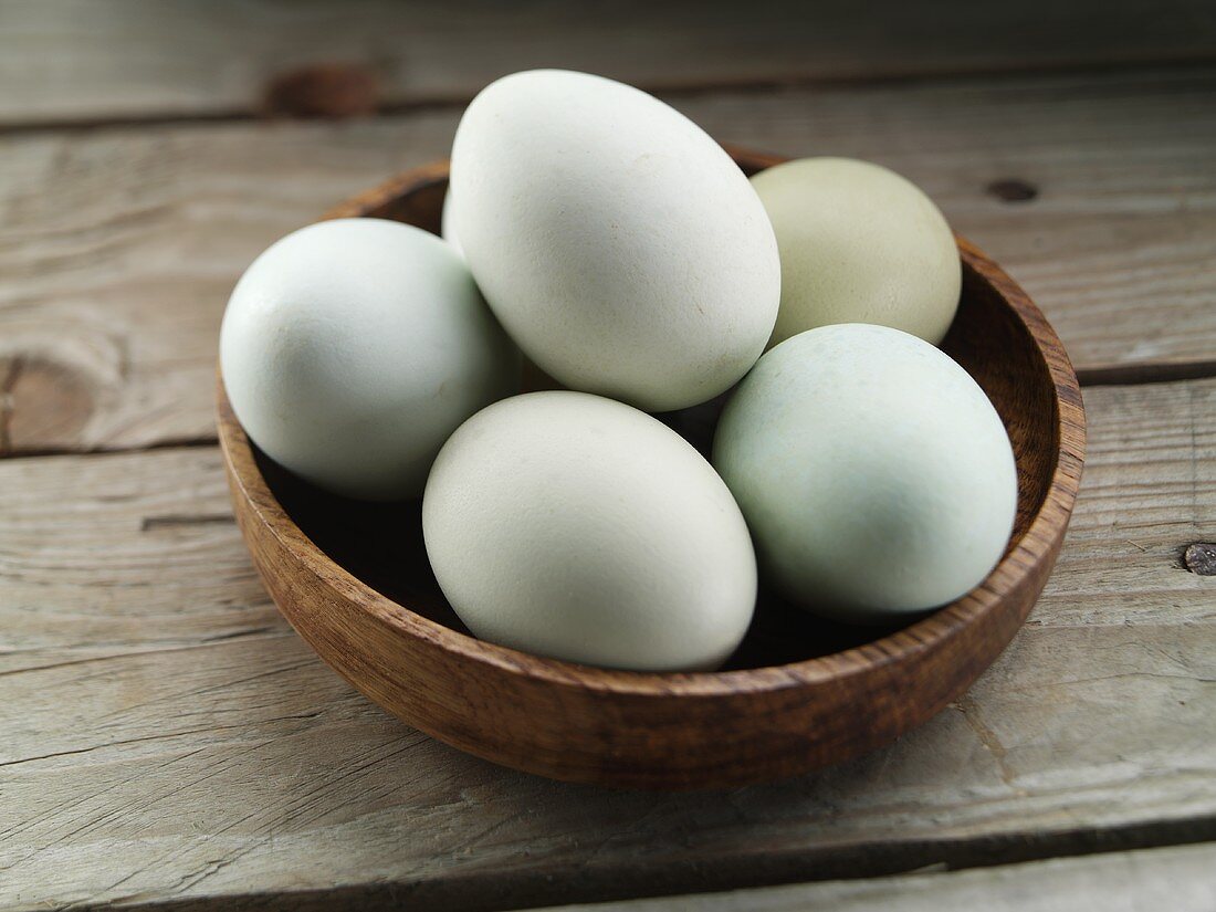 Wooden Bowl of Eggs