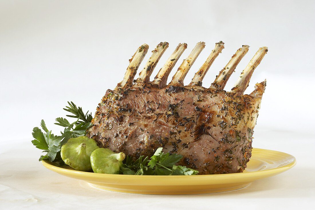 Roast rack of lamb