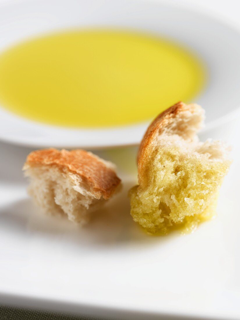 Crusty Bread with Olive Oil for Dipping