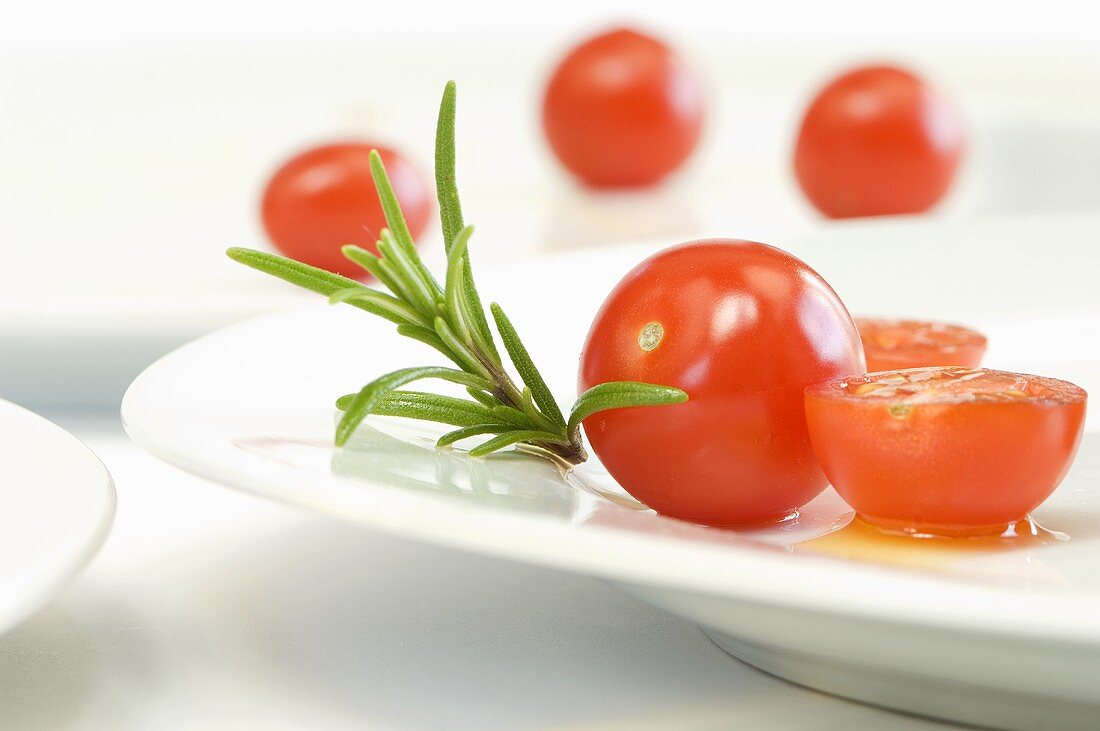 Cherry tomatoes and rosemary