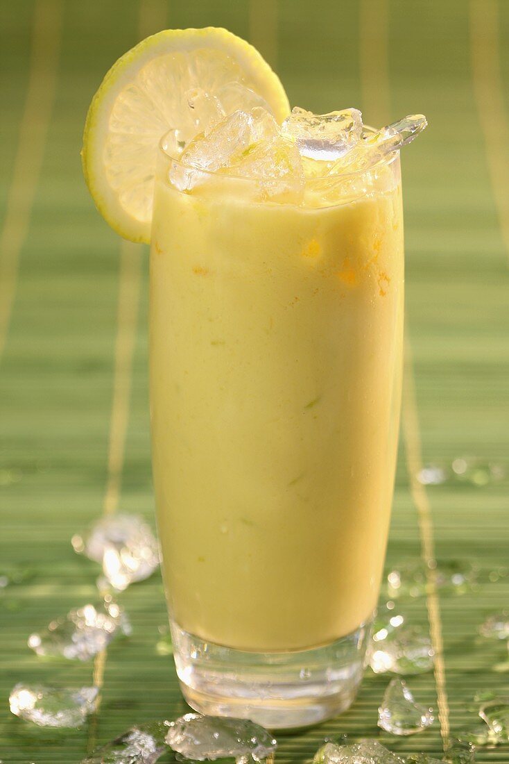 A mango lassi with lime