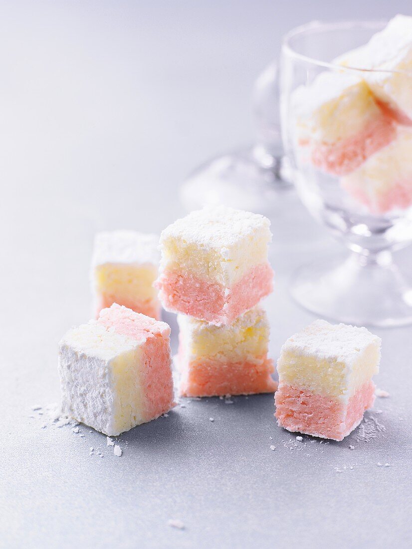 Sweets, some in a jar