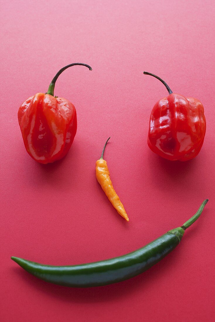A face made of chilli peppers