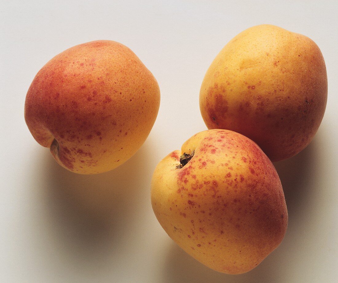 Three Fresh Apricots