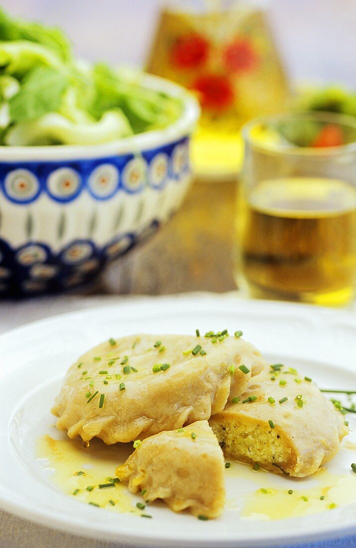 Kärnter Kasnudeln (Nudeltasche mit Kartoffel-Quark-Füllung, Österreich)