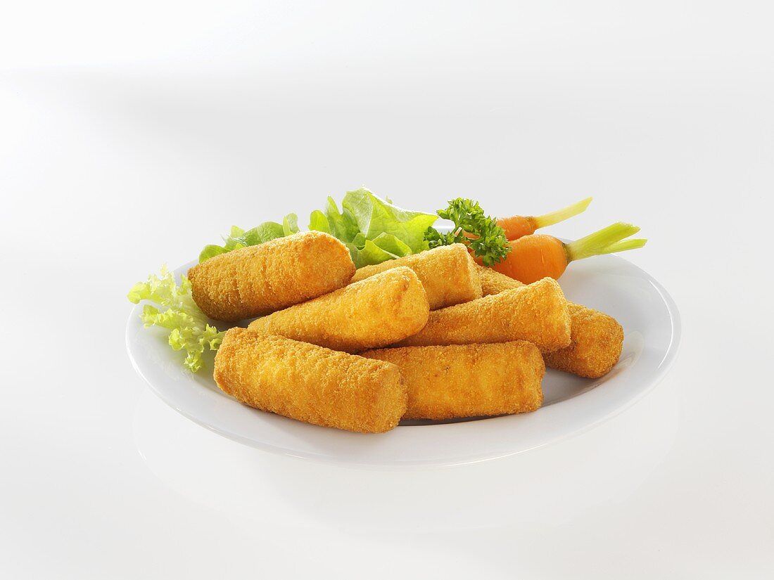 Croquettes with carrots and lettuce