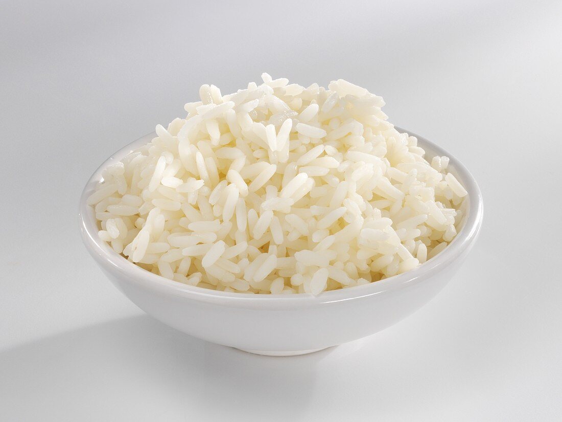 Parboiled Reis in einer Schale