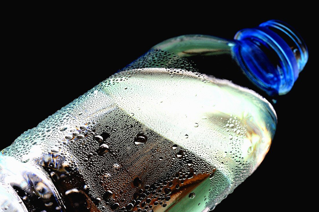 Condensation in a bottle of water