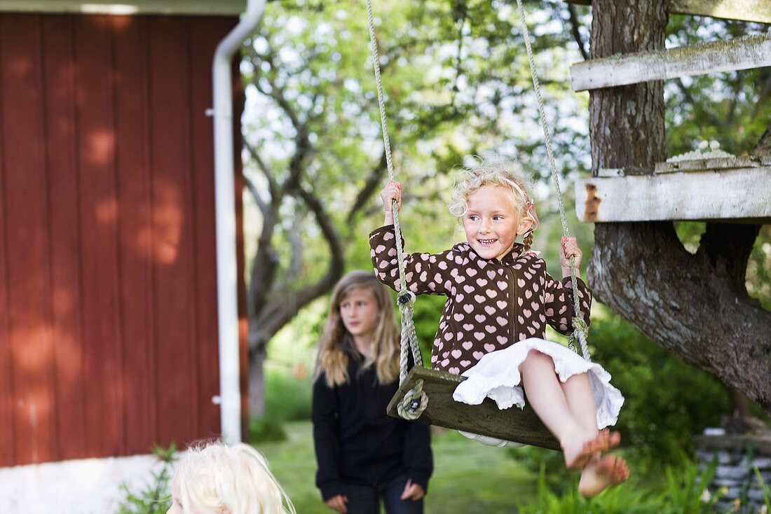 Girl swinging