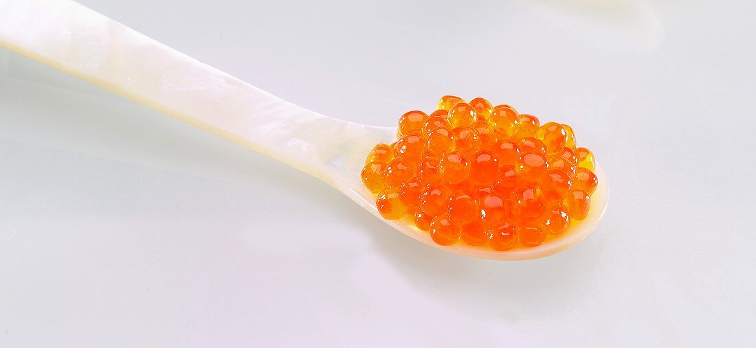 A spoonfull of trout caviar