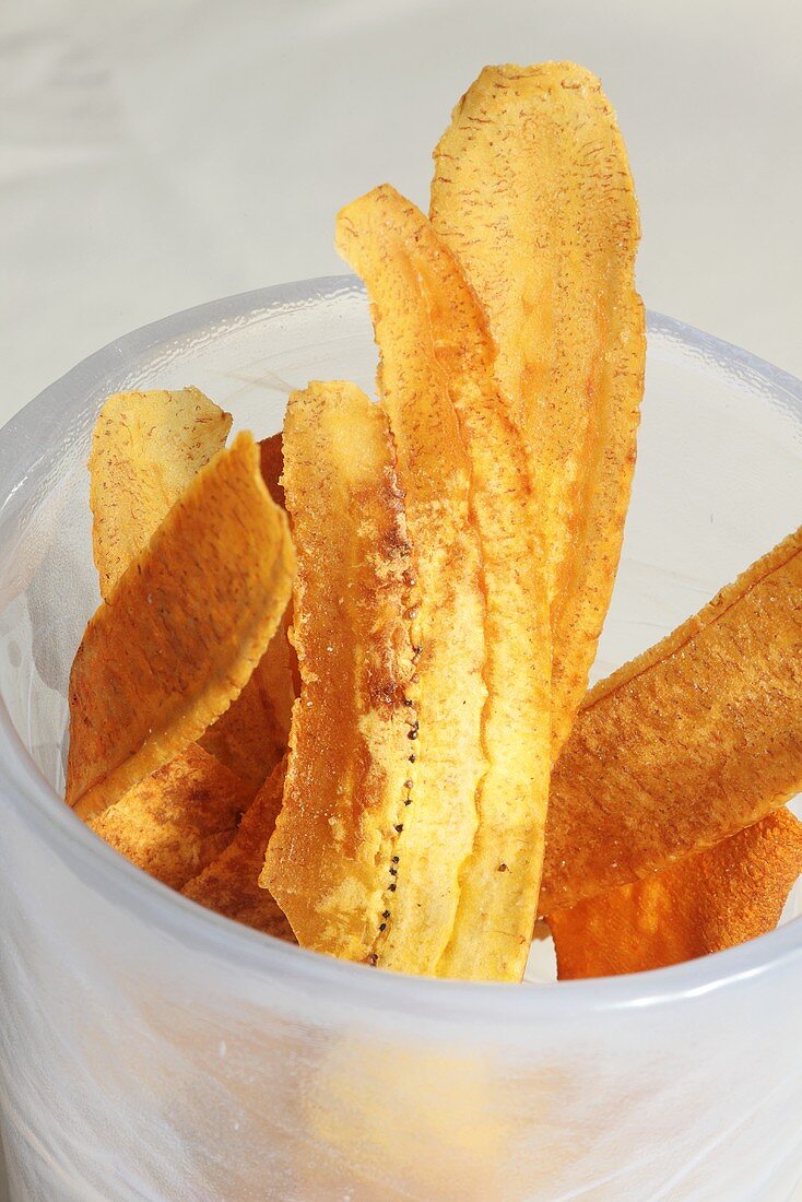 Fried banana slices