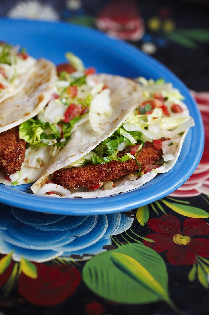 Tacos mit frittiertem Fisch