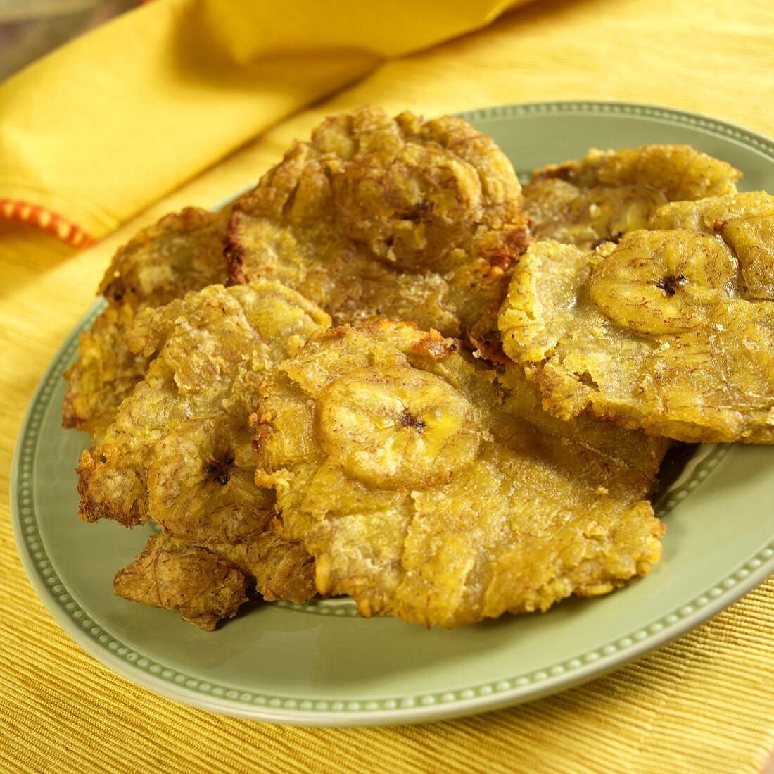 Tostones; Twice Fried Plantains