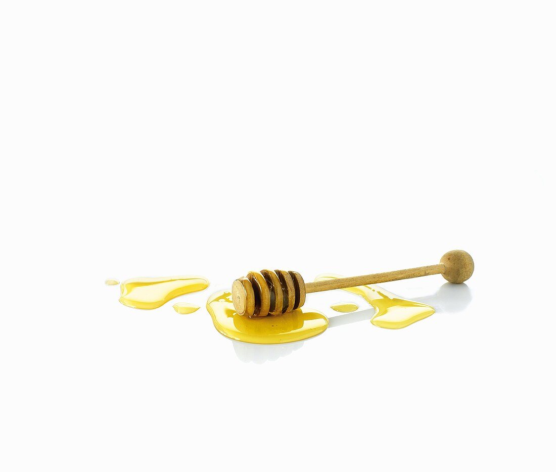 Honey with honey dipper