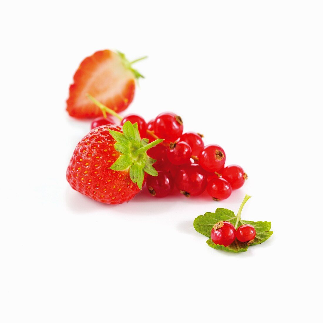 Strawberries and redcurrants